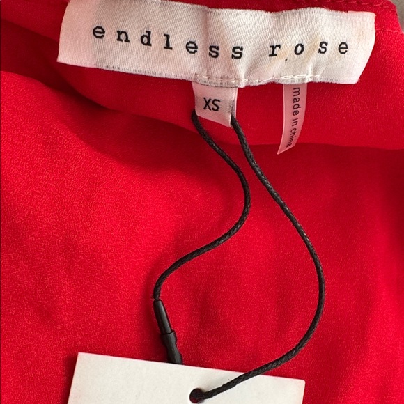 NWT Anthropologie Endless Rose LONG-SLEEVE RUFFLE MINI DRESS Size XS - Picture 9 of 10